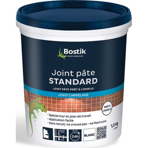 Joint carrelage blanc - pâte 1,5 Kg