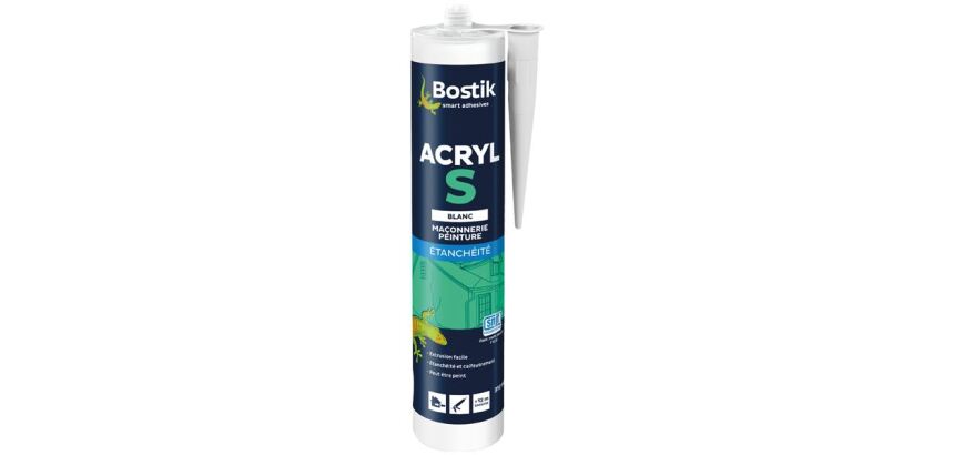 Mastic acrylique S cartouche 310ml blanc professionnel