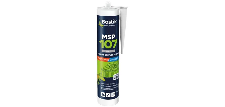 Mastic fixation MSP107 cartouche 290ml gris pro