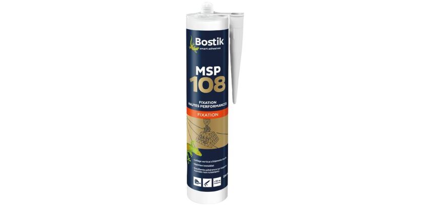 Mastic de fixation MSP 108 Bostik - Cartouche de 290 ml, blanc