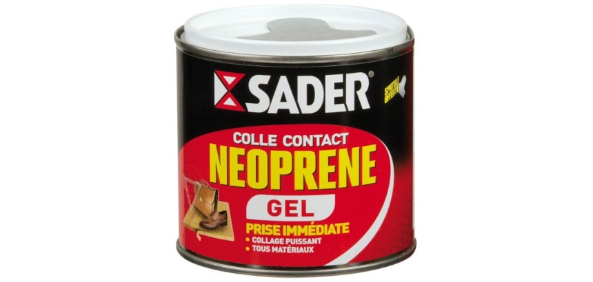 Colle contact néoprène multi-usages - gel - transparent - 500 mL