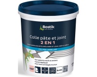 Colle pâte et joint carrelage 2 en 1 - prêt à l'emploi - blanc - 1,5 Kg