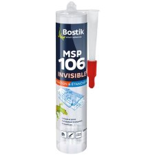 Mastic colle Fixation & Étanchéité MS 106 Bostik - Cartouche de 290 ml, transparent