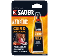 Colle type néoprène Cuir et Caoutchouc gel - transparent - 30 mL