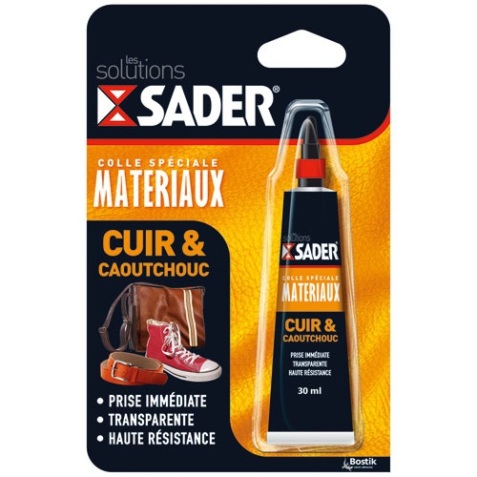 Colle pour Cuir et Caoutchouc Sader - Tube de 30 ml