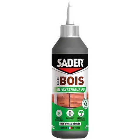 Colle à bois extérieur Sader - Flacon de 250 g