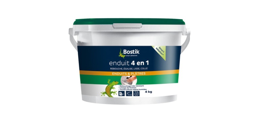 Enduit 4 en 1 multi-usages Bostik -  Seau de 4 kg