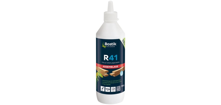 Colle à bois vynilique R41 D3 Bostik - Flacon de 750 g