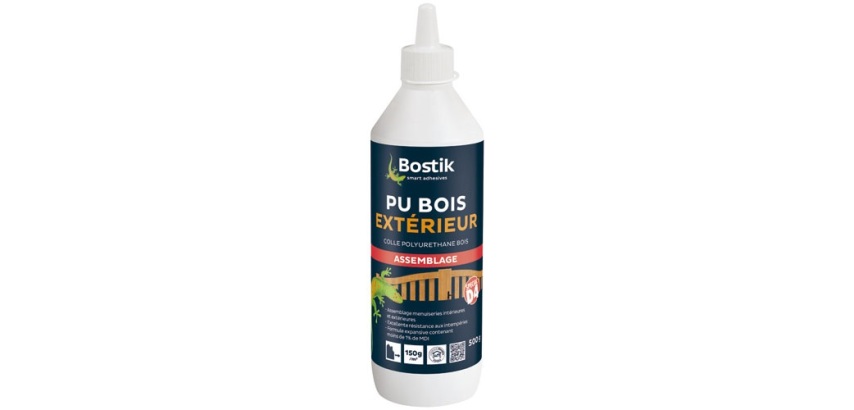 Colle à bois PU extérieur Bostik - Flacon de 500 g