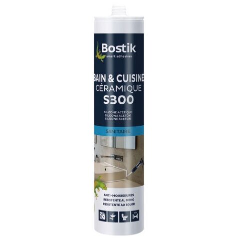 Mastic bain cuisine céramique S300 blanc 300ml