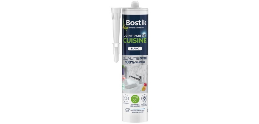 Joint Parfait Cuisine Bostik, 100 % silicone – Cartouche 280 ml