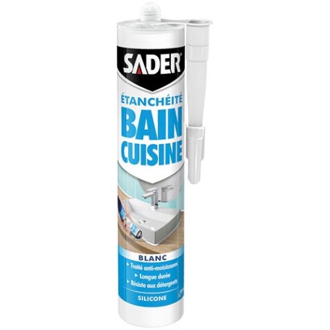 Sader mastic bain / cuisine 280 ml blanc