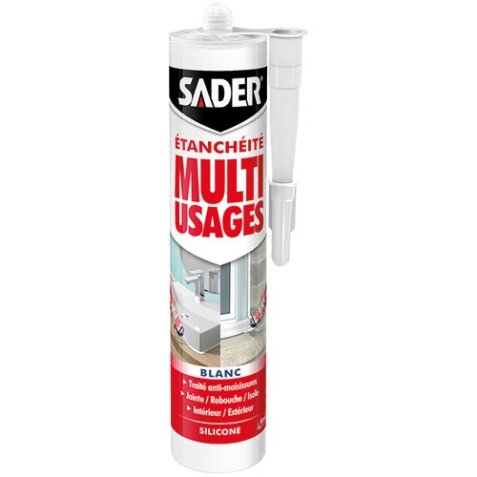 Sader mastic silicone multiusage blanc 280ml