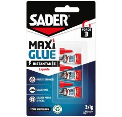 Colle Maxi Glue tous matériaux universel liquide - transparent - 3x1g