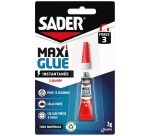 Colle liquide Maxi Glue instantanée tous matériaux Sader - Tube de 3 g
