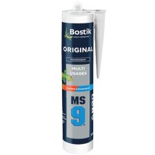 Mastic multi-usages colle et joint Bostik MS9 Original - Cartouche de 290 ml, transparent