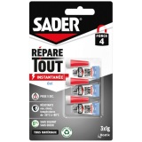 Colle Fix & Glue gel - répare tout - transparent - 3x1g