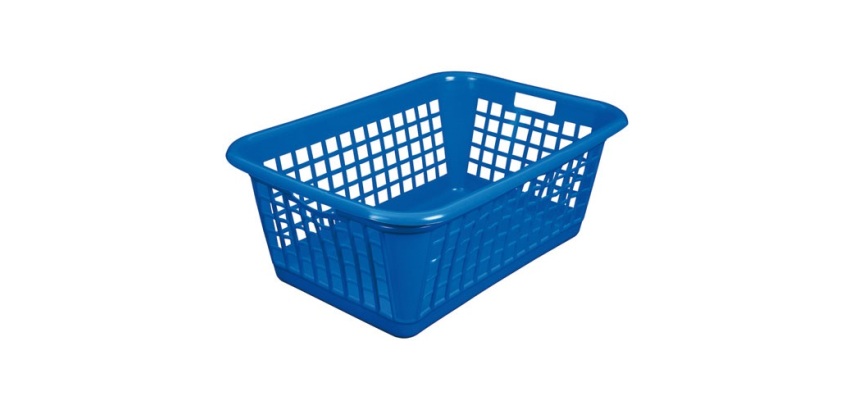 Corbeille à linge 60 Litres, bleu