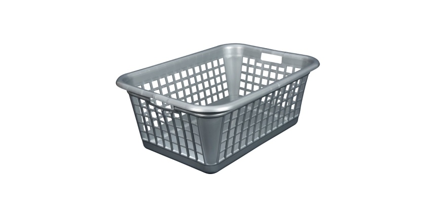 Corbeille à linge 60 L Gris Silver