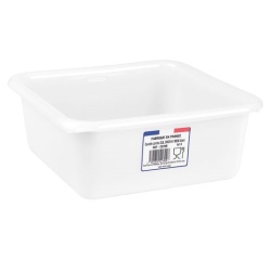 Cuvette carrée - Alimentaire -  24 cm - 3.5 L - blanc