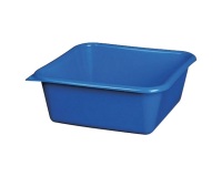 Cuvette - carrée - 3.5 L - L : 24 cm - H : 10 cm - avec préhension - bleu