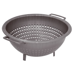 Passoire sur pied - D : 26 cm - H : 12 cm - avec poignées - silver