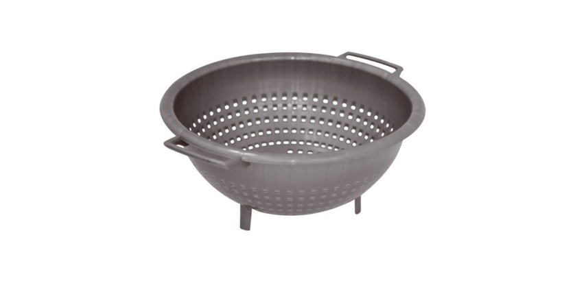 Passoire sur pied - D : 26 cm - H : 12 cm - avec poignées - silver