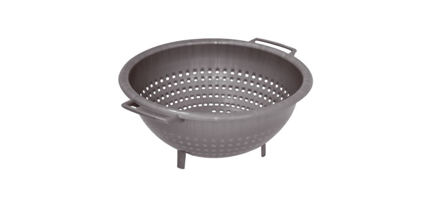 Passoire sur pied - D : 26 cm - H : 12 cm - avec poignées - silver