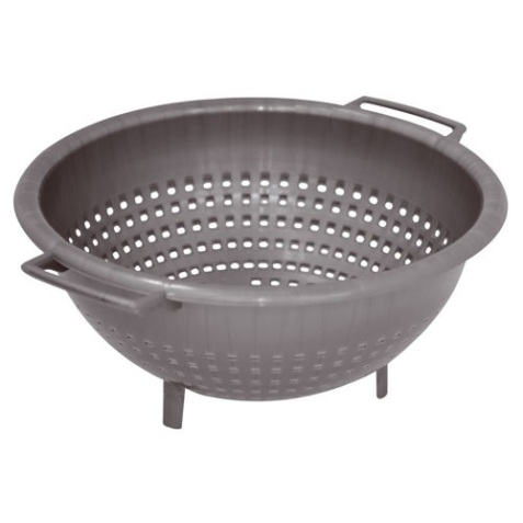 Passoire sur pied - D : 26 cm - H : 12 cm - avec poignées - silver