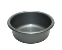 Cuvette - ronde - 4 L - D : 28 cm - H : 10 cm - avec préhension - silver
