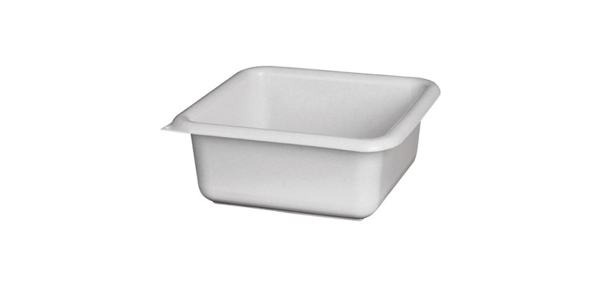 Cuvette carrée graduée 29 cm / 6,5 L Gris Moucheté