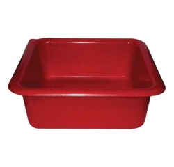 Cuvette carrée graduée 29 cm / 6,5 L Rouge