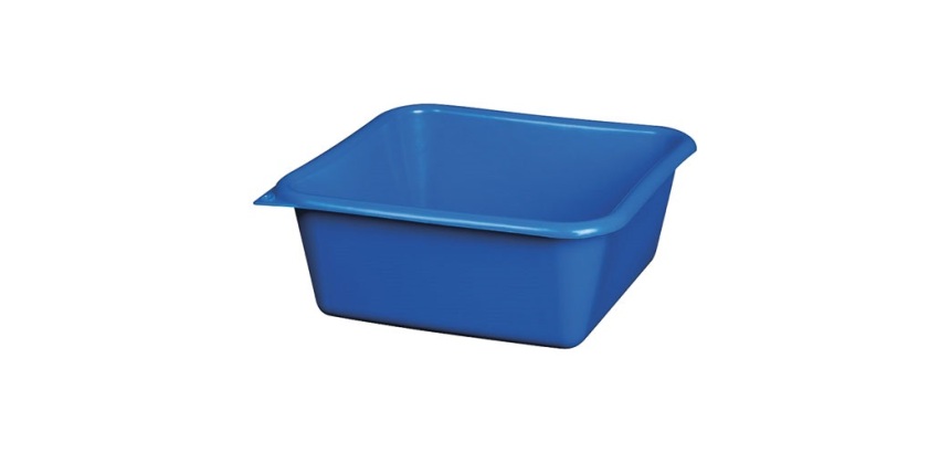 Cuvette carrée graduée 29 cm / 6,5 L Bleu