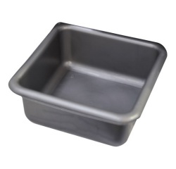 Cuvette carrée graduée 29 cm / 6,5 L Gris Silver