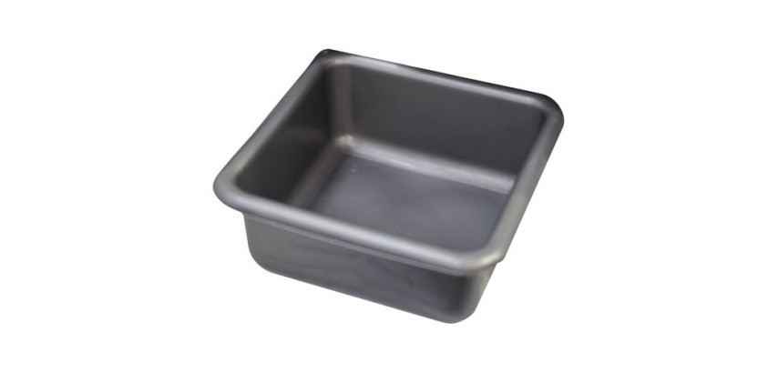 Cuvette carrée graduée 29 cm / 6,5 L Gris Silver