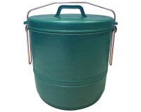 Poubelle composte - 16 L - avec couvercle basculant - vert