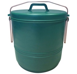 Poubelle composte - 16 L - avec couvercle basculant - vert