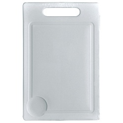 Planche à découper 29 x 19 cm - plastique - blanc