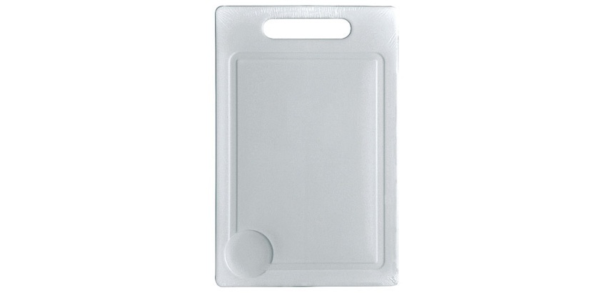Planche à découper 29 x 19 cm - plastique - blanc