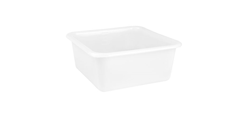 Cuvette carré - Alimentaire - 32 cm - 9.5 L - blanc