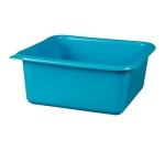 Cuvette carrée graduée 32 cm / 9.5 L Bleu Antique - Green Line