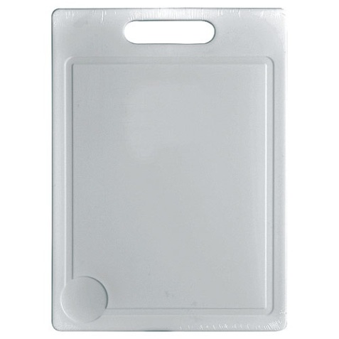 Planche à découper 35 x 25 cm - plastique - blanc