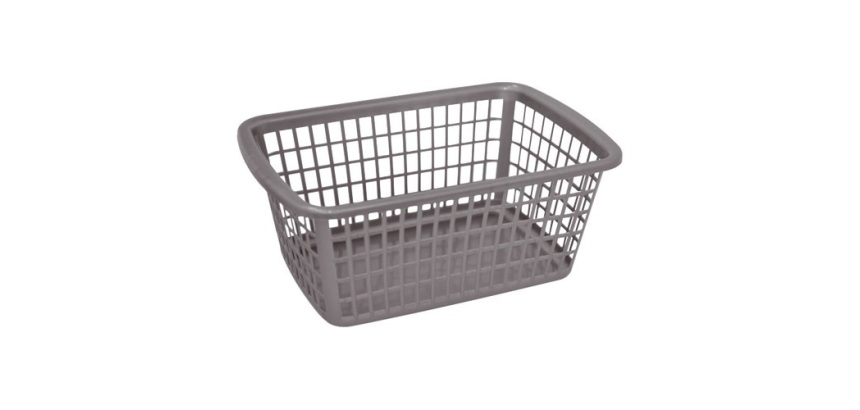 Corbeille à linge - 11 L - gris