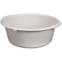 Bassine - ronde - 11 L - D : 38 cm - H : 16 cm - avec poignée - graduée -