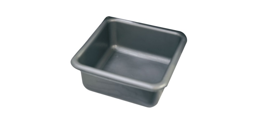 Cuvette carré graduée 38 cm / 15 L Gris Silver