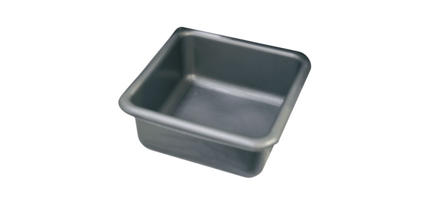 Cuvette carré graduée 38 cm / 15 L Gris Silver
