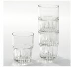 Lot de 4 verres empilables Duralex