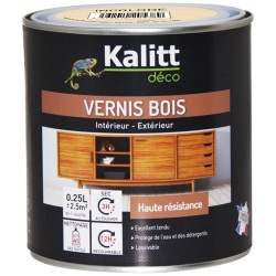 Vernis solvant brillant - bois - 0.25 L - incolore