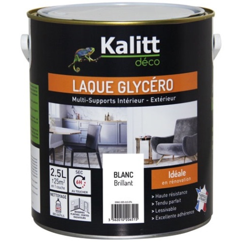 Laque brillante glycéro - multi-supports - intérieur - extérieur - 2.5 L -