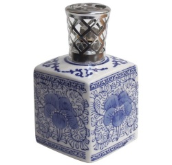 Lampe à parfum - vide - Encrier carré bleu